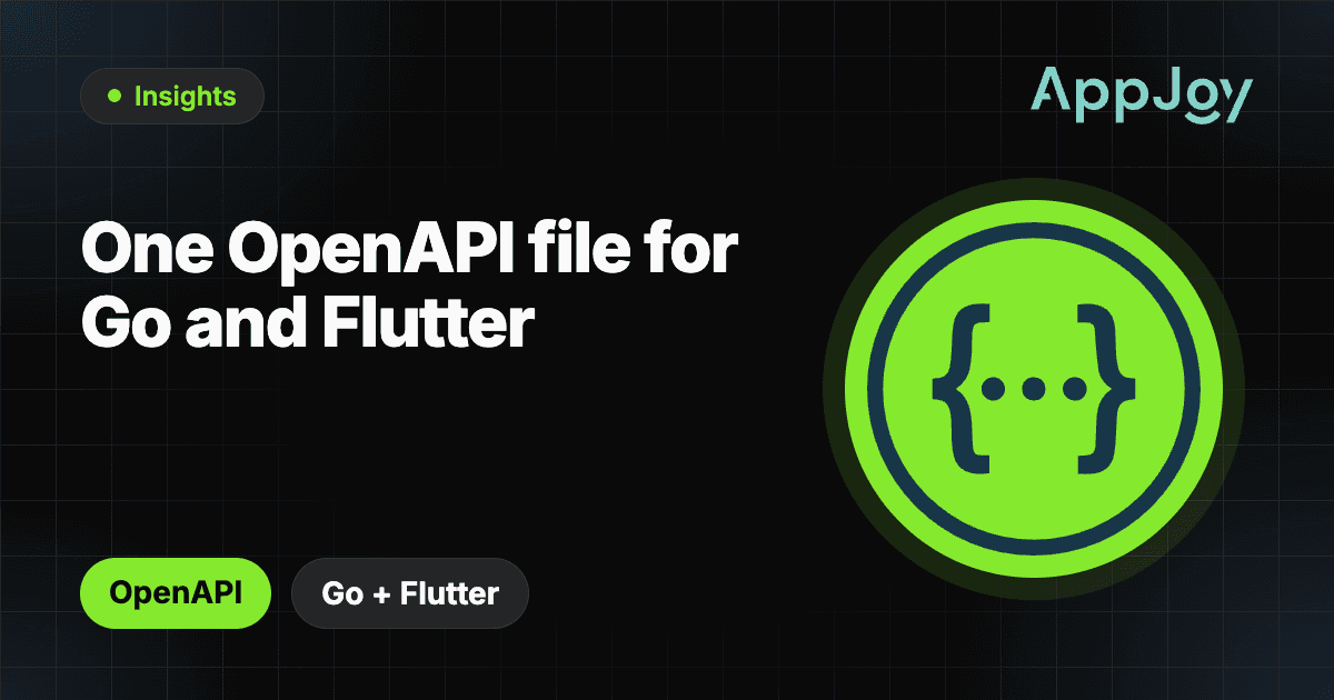 Contract-first APIs: one OpenAPI file for Go and Flutter